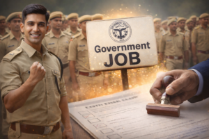 यूपी पुलिस कांस्टेबल भर्ती 2025 के माध्यम से सरकारी नौकरी के अवसर और पुलिस बल की क्षमता में वृद्धि को दर्शाता प्रतीकात्मक दृश्य