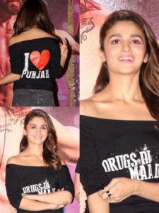 2016 में फिल्म उड़ता पंजाब के दौरान आलिया भट्ट की तस्वीर