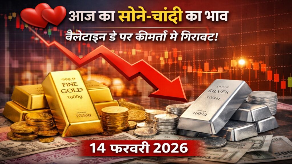 आज का सोने-चांदी का भाव, वैलेंटाइन डे पर गोल्ड और सिल्वर की कीमतों में गिरावट