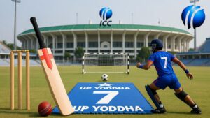 कानपुर के ग्रीन पार्क स्टेडियम में क्रिकेट, प्रो कबड्डी और आईएसएल फुटबॉल का एक्शन दृश्य, आईसीसी होस्टिंग राइट्स छिनने की खबर के साथ भारत खेल जगत का प्रतिनिधित्व।