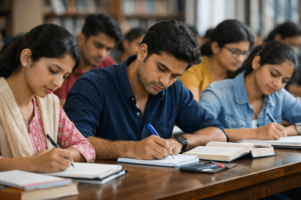UPPCS Mains परीक्षा की तैयारी करते अभ्यर्थी
