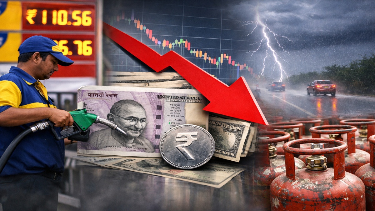 भारत में पेट्रोल महंगा रुपया रिकॉर्ड गिरावट मौसम अलर्ट