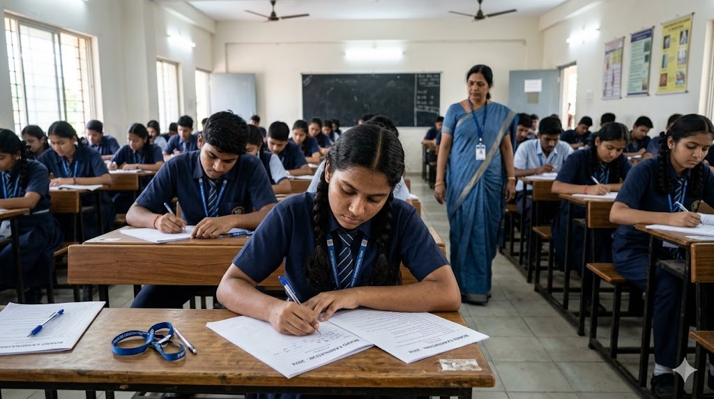 CBSE Class 12 Political Science Exam 2026 students paper