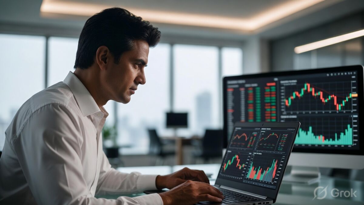 CMPDI IPO 2026 निवेश विश्लेषण लैपटॉप पर शेयर बाजार डेटा