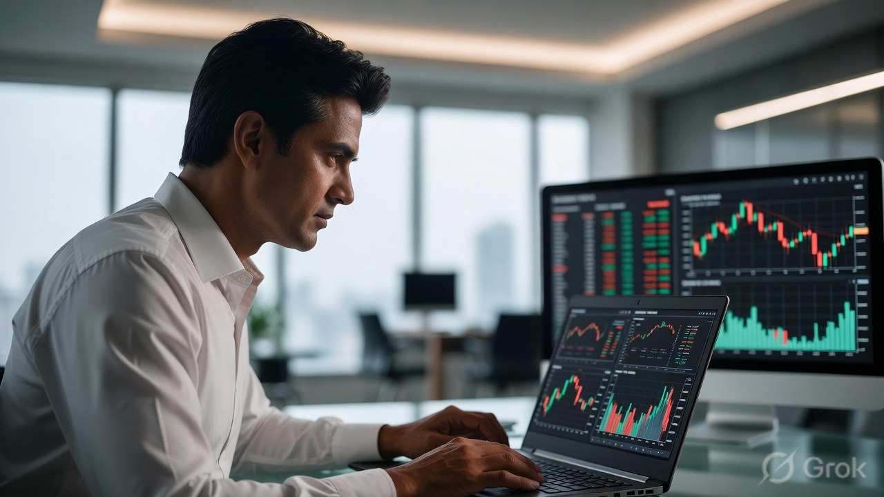 CMPDI IPO 2026 निवेश विश्लेषण लैपटॉप पर शेयर बाजार डेटा