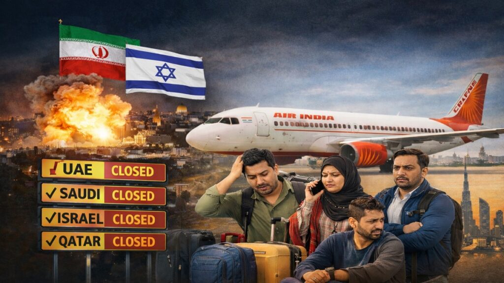 ईरान-इज़राइल युद्ध के कारण भारत की अंतरराष्ट्रीय उड़ानें प्रभावित, मिडिल ईस्ट एयरस्पेस बंद