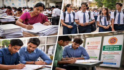 शिक्षा समाचार 18 मार्च 2026 यूपी बोर्ड मूल्यांकन और सरकारी नौकरी अपडेट