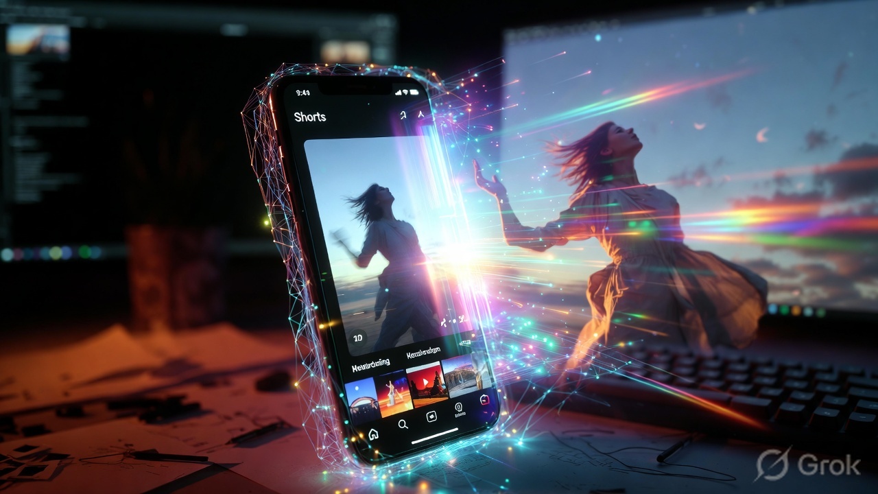 YouTube AI Remix Feature Test YouTube AI Remix Feature से Shorts को AI वीडियो में बदलने का नया प्रयोग