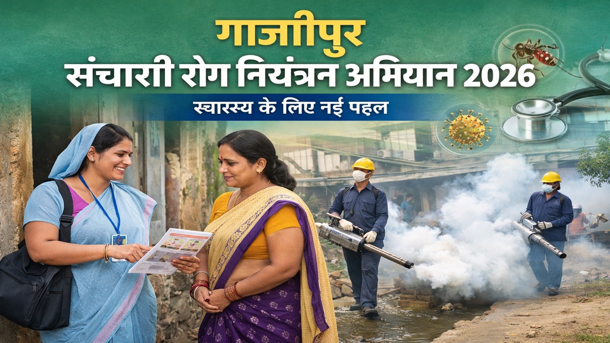 गाजीपुर संचारी रोग नियंत्रण अभियान 2026
