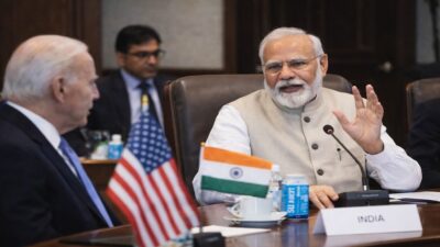 भारत और अमेरिका के नेताओं के बीच बैठक के दौरान कूटनीतिक चर्चा