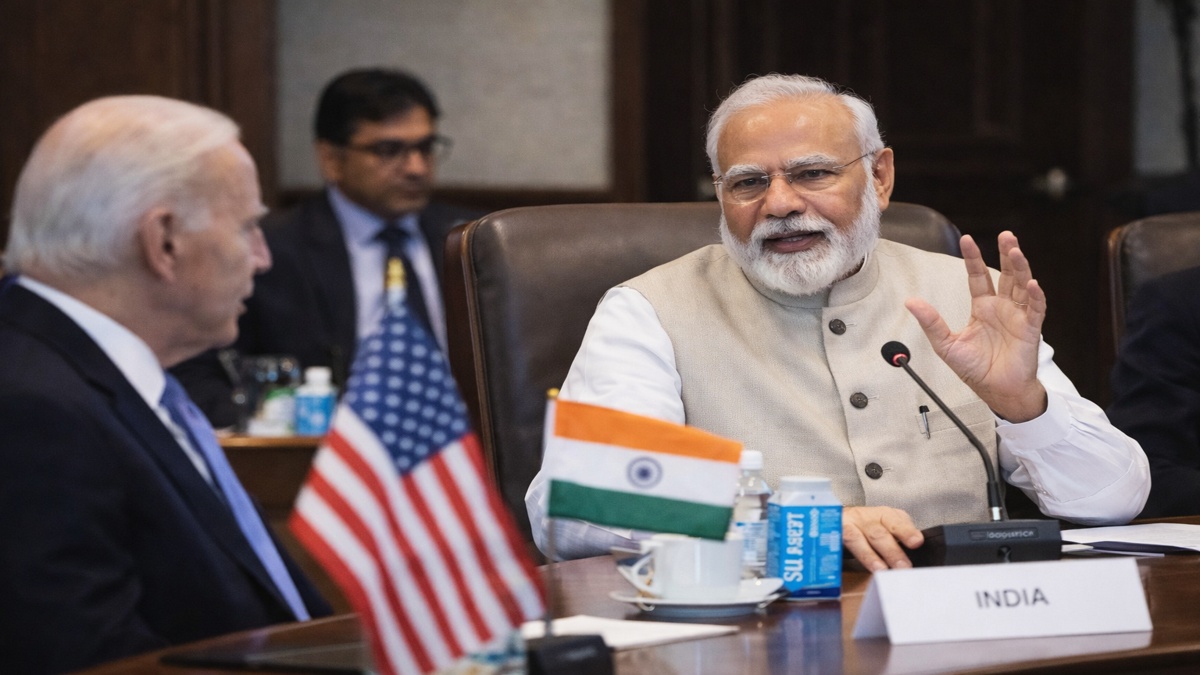 भारत और अमेरिका के नेताओं के बीच बैठक के दौरान कूटनीतिक चर्चा