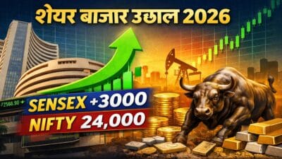 शेयर बाजार में जोरदार उछाल: सेंसेक्स 3000 अंक चढ़ा, निफ्टी 24,000 के करीब पहुंचा