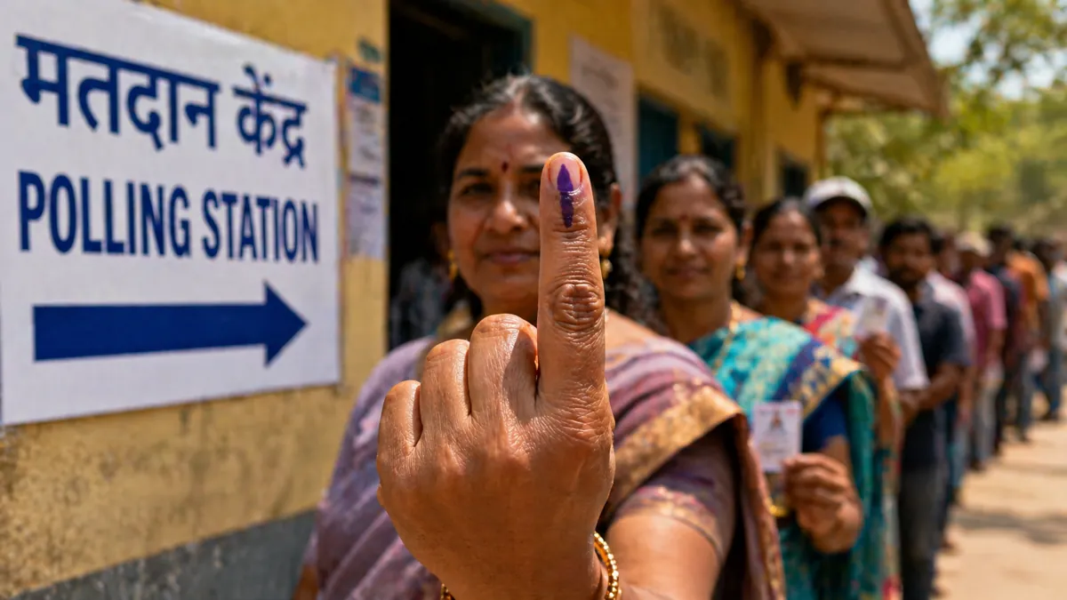 West Bengal Phase 2 voting 2026 voters queue polling station