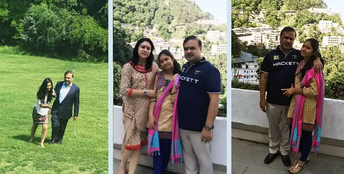 हिमंत बिस्वा सरमा परिवार के साथ यात्रा के दौरान अलग-अलग स्थानों पर