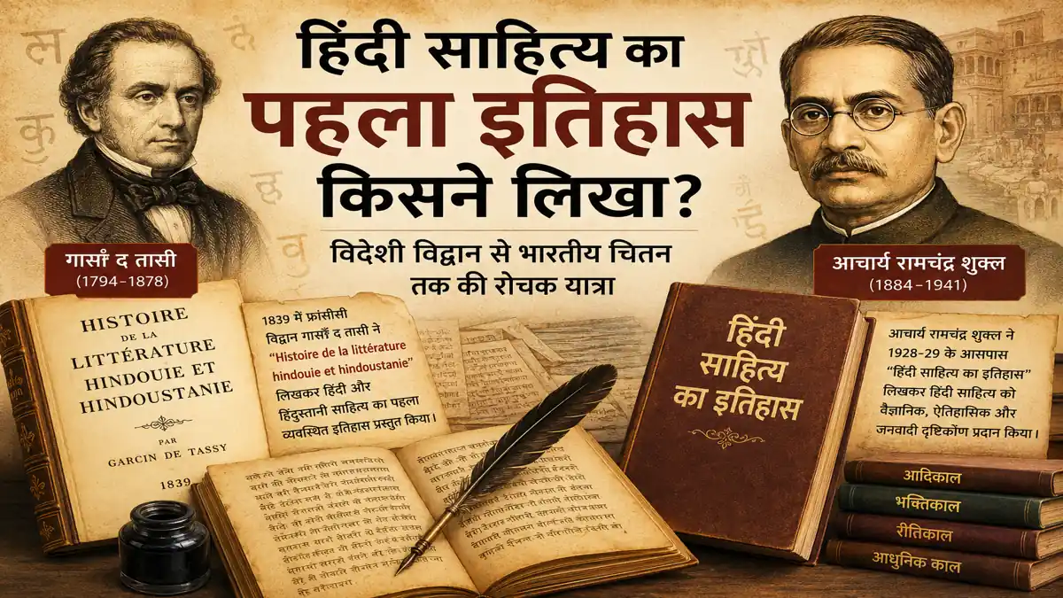 हिंदी साहित्य का पहला इतिहास किसने लिखा? विदेशी विद्वान से भारतीय चिंतन तक की रोचक यात्रा - शिक्षा एवं रोजगार