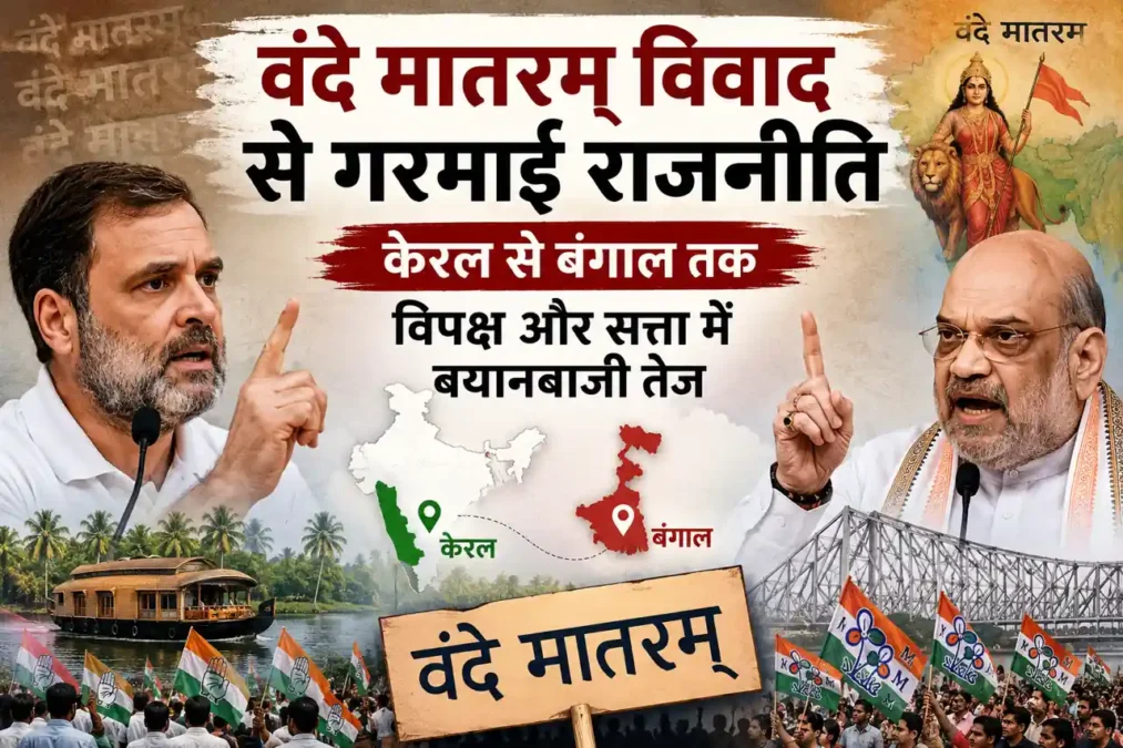 वंदे मातरम् विवाद पर आधारित राजनीतिक दृश्य, केरल से बंगाल तक विपक्ष और सत्ता के बीच बयानबाजी तेज