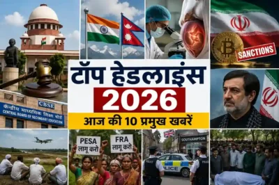 टॉप हेडलाइंस 2026: सुप्रीम कोर्ट की बड़ी टिप्पणी से लेकर ईरान पर अमेरिकी प्रतिबंध तक, आज की 10 प्रमुख खबरें