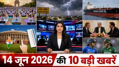 आज की प्रमुख खबरें: योग दिवस, यूपी मौसम, रूसी तेल आयात और चुनावी चर्चाएं | 14 जून 2026