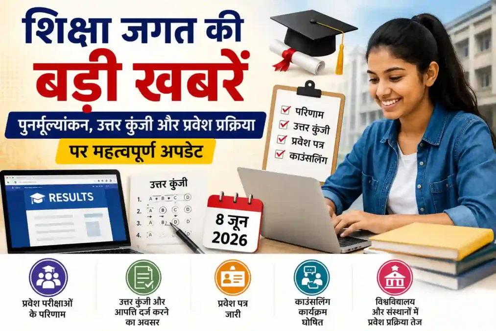 शिक्षा जगत की बड़ी खबरें: पुनर्मूल्यांकन, उत्तर कुंजी और प्रवेश प्रक्रिया पर महत्वपूर्ण अपडेट - शिक्षा एवं रोजगार, RI...