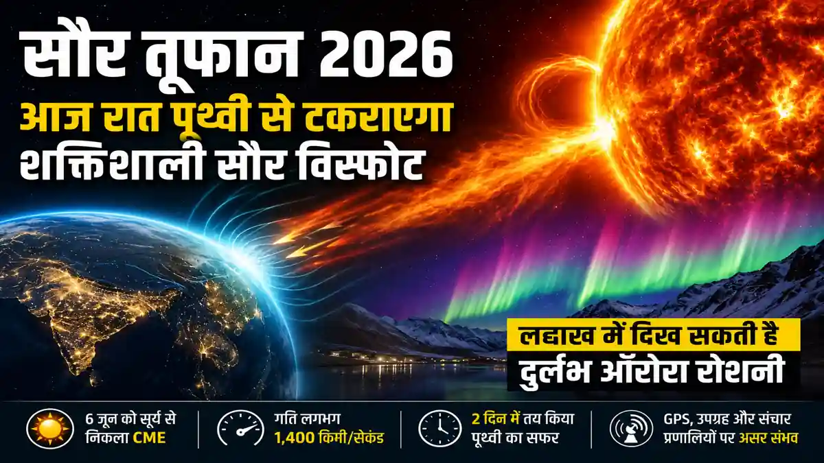 शक्तिशाली सौर तूफान आज रात आसमान को रोशन कर सकता है, जिससे भारत में दुर्लभ अरोरा प्रदर्शन की संभावना बढ़ जाएगी - अंतर...