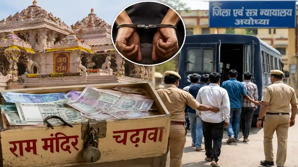 राम मंदिर चढ़ावा चोरी: कोर्ट में पेशी के बाद सभी आरोपी जेल भेजे गए, 79 लाख रुपये बरामद; SBI के 5-6 कर्मियों की भूमिका...