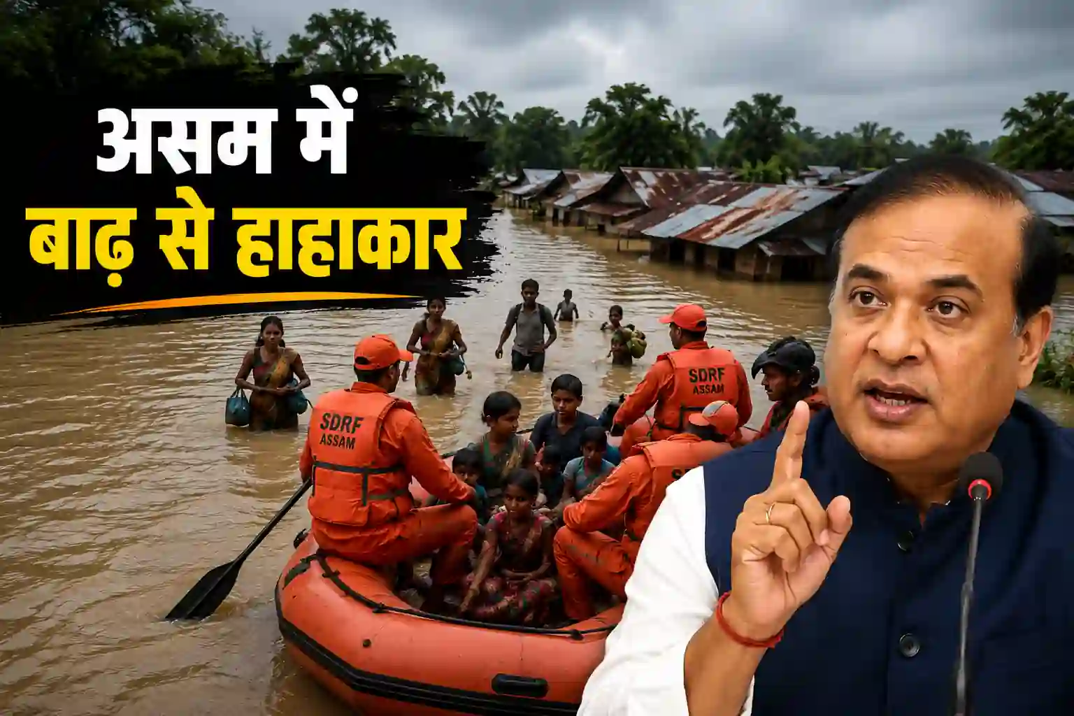 असम में बाढ़ से हाहाकार: अब तक 22 हजार से ज्यादा लोग प्रभावित, सीएम हिमंत ने दिए राहत-बचाव के निर्देश - Uncategorized