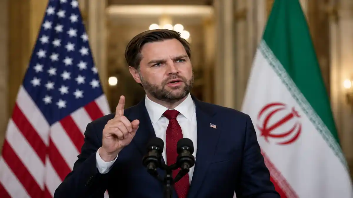 JD Vance speaking as Iran nuclear deal talks shape US political landscape