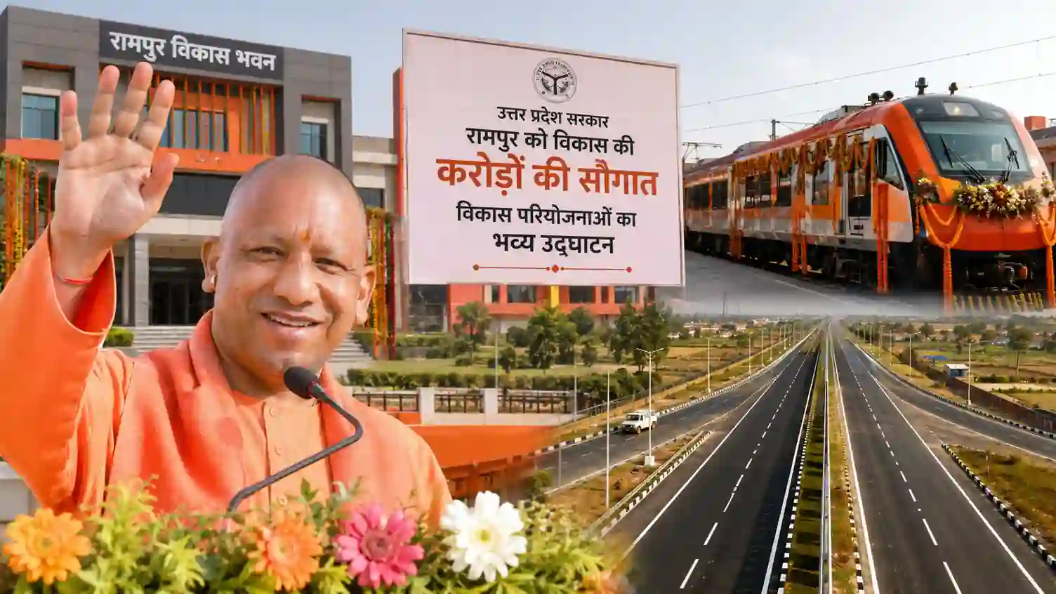 यूपी का विकास पथ: रामपुर को मिली करोड़ों की सौगात, सीएम योगी आदित्यनाथ ने विकास परियोजनाओं का किया भव्य उद्घाटन - उत्...