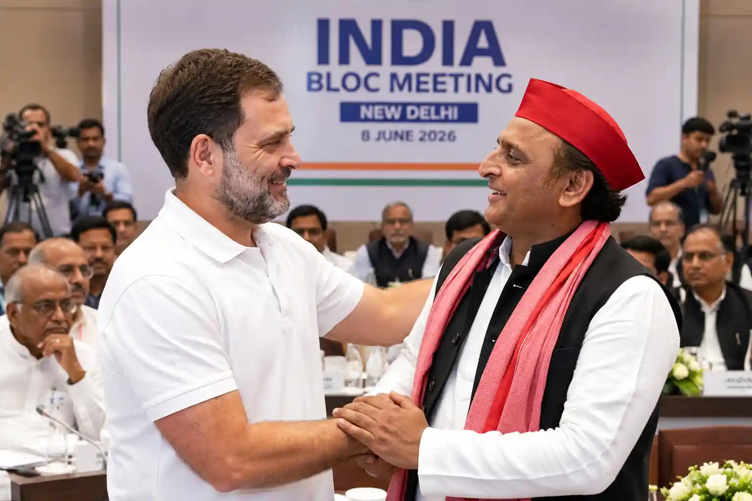 INDIA ब्लॉक बैठक में गर्मजोशी से मिले राहुल-अखिलेश, यूपी में सीट बंटवारे को लेकर तेज हुई चर्चा - Uncategorized