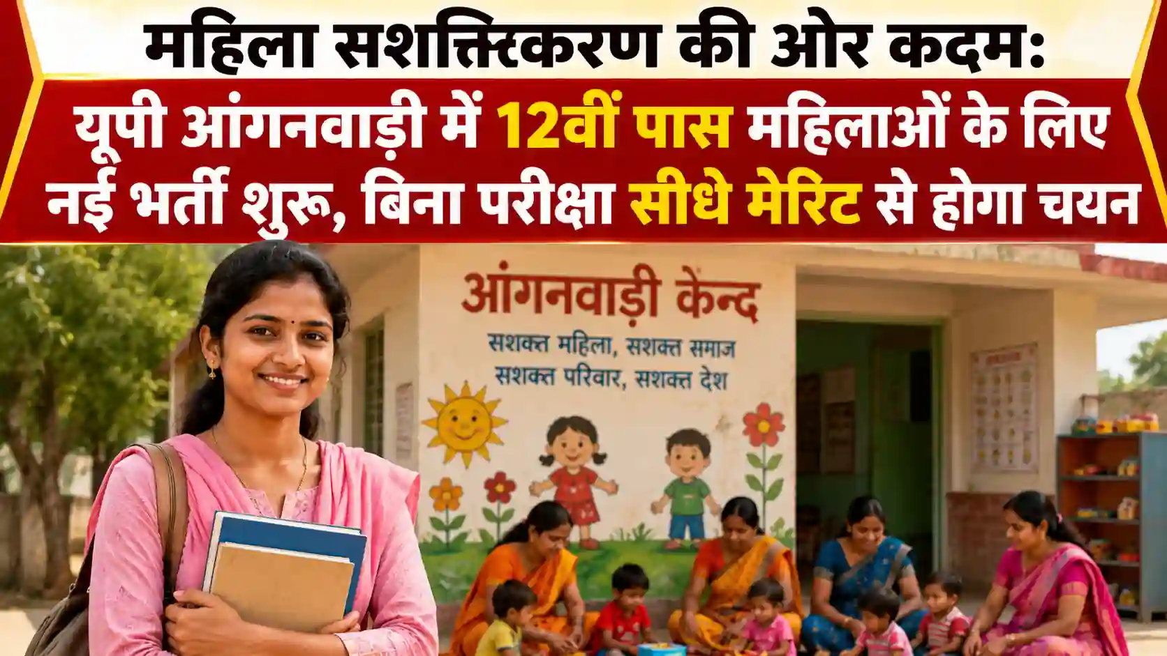 महिला सशक्तिकरण की ओर कदम: यूपी आंगनवाड़ी में 12वीं पास महिलाओं के लिए नई भर्ती शुरू, बिना परीक्षा सीधे मेरिट से होगा...